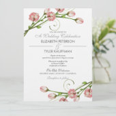 Floral Garden Rozen Weddenschap Kaart (Staand voorkant)