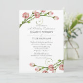 Floral Garden Rozen Weddenschap Kaart (Staand voorkant)