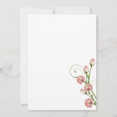 Floral Garden Rozen Weddenschap Kaart (Achterkant)