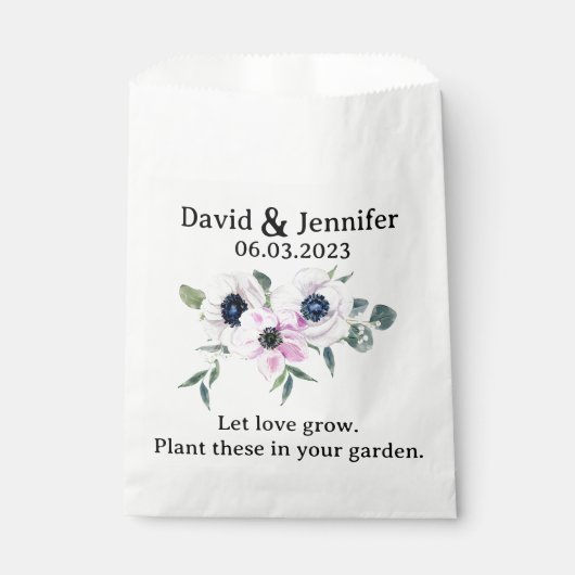 Floral Garden Seed Envelopes Wedding Bedankzakje (Voorkant)