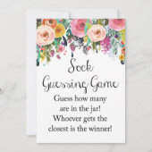 Floral Garden Sock Guessing Game Sign 5x7" Grootte Kaart (Voorkant)