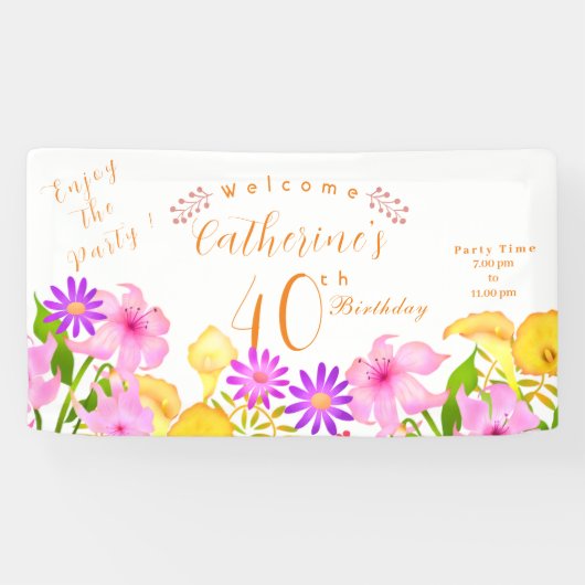 Floral Garden Spandoek (Horizontaal)