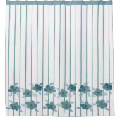 Floral Garden Stripe Designer Douchegordijn (Voorkant)