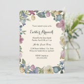 Floral Garden Sweet Easter Brunch Kaart (Staand voorkant)