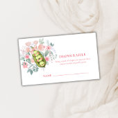 Floral Garden Sweet Pea Diaper Raffle Baby shower Informatiekaartje