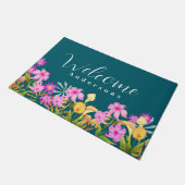 Floral Garden Teal Welcome Deurmat (Schuin)