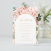 Floral Garden | Tijdschema voor het weduwen van pa Informatiekaartje (Staand voorkant)