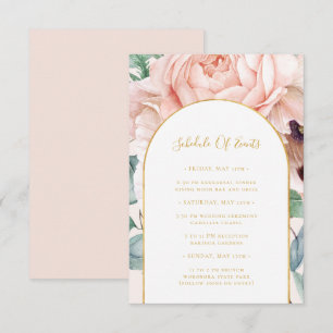 Floral Garden   Tijdschema voor het weduwen van pa Informatiekaartje