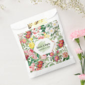 Floral Garden, Waterverf en geometrische bruiloft Bedankzakje (Gezegeld)