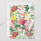 Floral Garden, Waterverf en Geometrische bruiloft Save The Date (Achterkant)