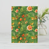  Floral Garden Waterverf naadloos patroon Feestdagenkaart (Staand voorkant)