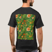  Floral Garden Waterverf naadloos patroon T-shirt (Achterkant)