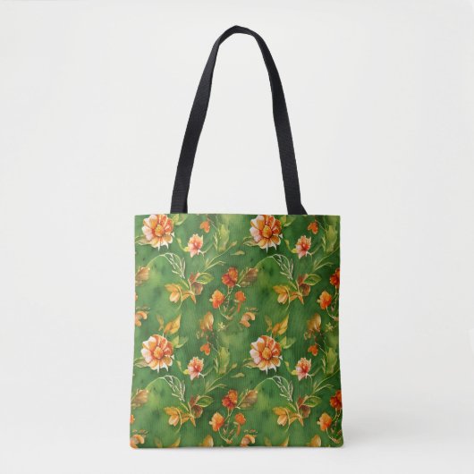  Floral Garden Waterverf naadloos patroon Tote Bag (Voorkant)