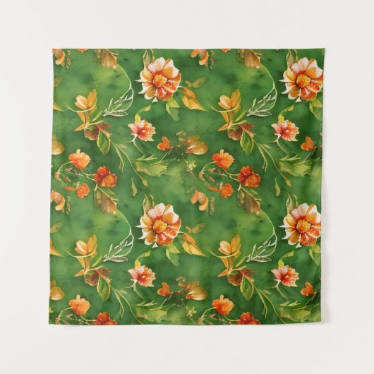 Floral Garden Waterverf naadloos patroon Wandkleed (Voorkant (horizontaal))