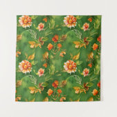 Floral Garden Waterverf naadloos patroon Wandkleed (Voorkant)