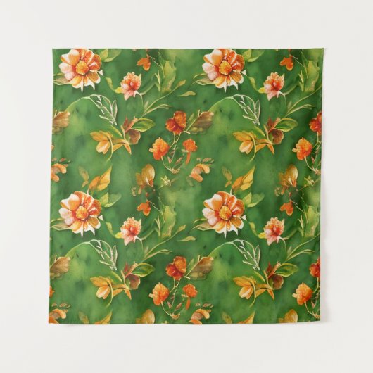  Floral Garden Waterverf naadloos patroon Wandkleed (Voorkant)