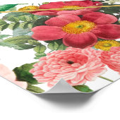 Floral Garden, Waterverf Wedding Seating Chart Poster (Hoek)