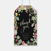 Floral Garden Weddenschap Dank je Labels Cadeaulabel (Achterkant)