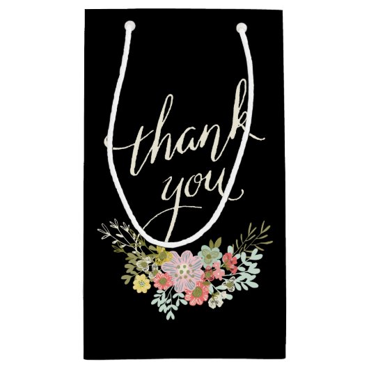 Floral Garden Wedding Bedankt voor cadeautjes Klein Cadeauzakje (Achterkant)