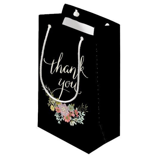 Floral Garden Wedding Bedankt voor cadeautjes Klein Cadeauzakje (Voorkant Gekanteld)