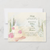 Floral garden wedding decoration kaart (Voorkant)