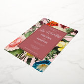 Floral Garden Wedding Folie Uitnodiging (Gedraaid)