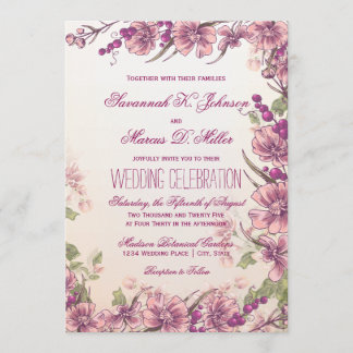  Floral Garden Wedding Invitations Kaart