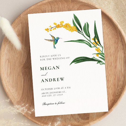 Floral garden wedding  kaart