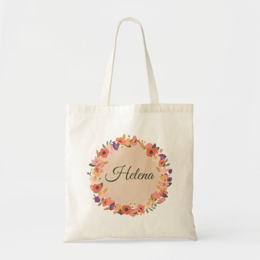 Floral Garden Wedding/Vrijgezellenfeest Tote Bag (Voorkant)