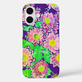 Floral Garden Wildflower Waterverf Stijl iPhone 16 Hoesje