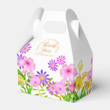 Floral Garden Witte Tent Favor Box