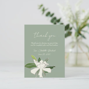 Floral Gardenia Simple Garden Vrijgezellenfeest Briefkaart