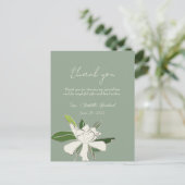 Floral Gardenia Simple Garden Vrijgezellenfeest Briefkaart (Staand voorkant)