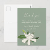Floral Gardenia Simple Garden Vrijgezellenfeest Briefkaart (Voorkant / Achterkant)