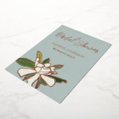 Floral Gardenia Simple Garden Vrijgezellenfeest Folie Uitnodiging (Gedraaid)