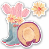 Floral Gardening Vinyl Stickers (Voorkant)
