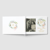Floral Garland 50th Wedding Jubileum Foto Gastenboek (Volledig)