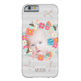 Floral Garland Acorns Arrows New Baby Foto iPhone 15 Pro Max Hoesje