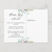 Floral Garland Gold New Address We hebben Home ver Aankondigingskaart (Achterkant)