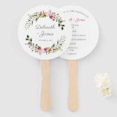 Floral Garland in Pink & Red for Outdoor Wedding Handwaaier (Voorkant en achterkant)