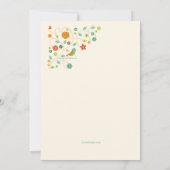 Floral Garland Invitation Kaart (Achterkant)