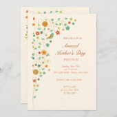 Floral Garland Invitation Kaart (Voorkant / Achterkant)