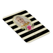 Floral Garland Memorial Loved Ones Golden & Black Magneet (Rechterzijde)