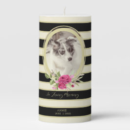 Floral Garland Memorial Pet Cat Dog Golden & Black