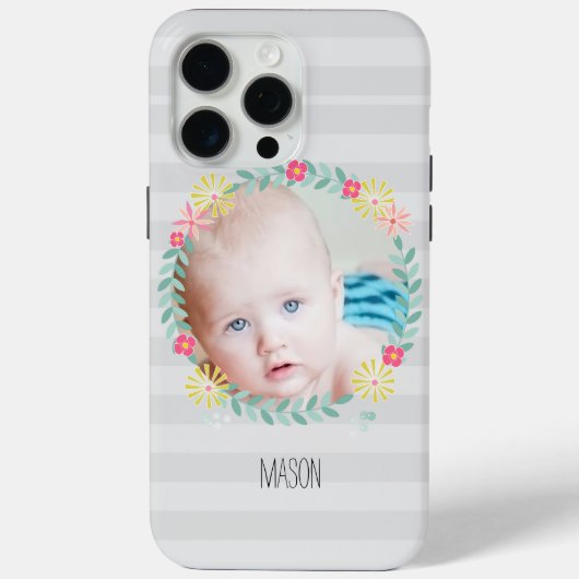 Floral Garland New Baby Foto Case-Mate iPhone Case (Achterkant)