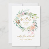 Floral Garland New Home Adres Aankondiging (Voorkant)