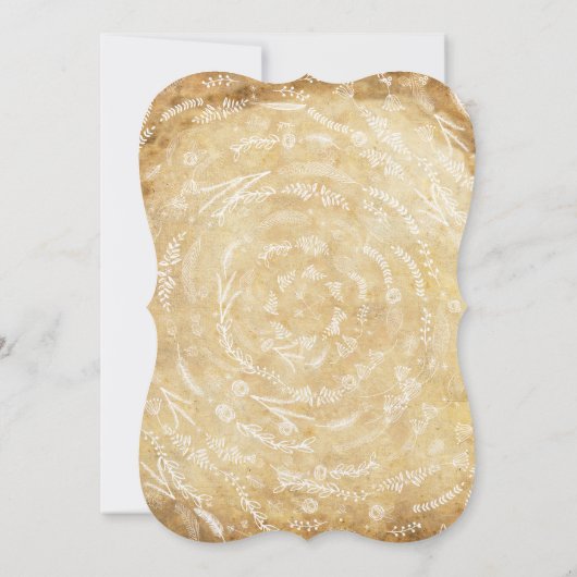 Floral Garland Paris Destination Wedding Kaart (Achterkant)