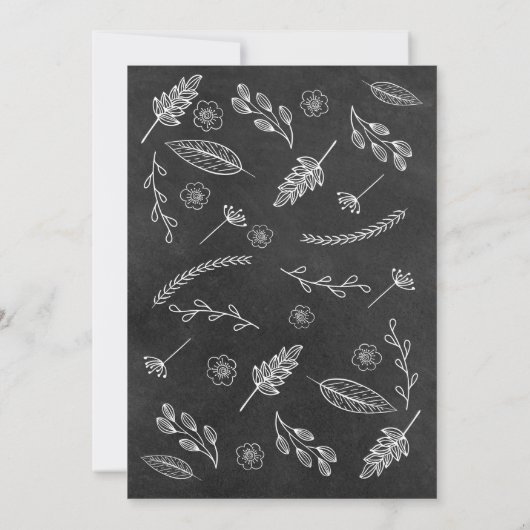 Floral Garland Script Save The Date (Achterkant)