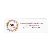 Floral Garland WARM COLOR 50TH JUBILEUM Etiket (Voorkant)