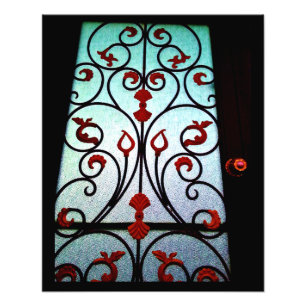Floral Gate Foto Afdruk